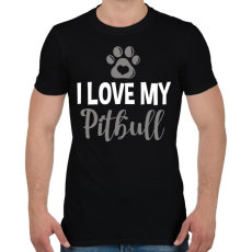 PRINTFASHION i love my pitbull2 - Férfi póló - Fekete