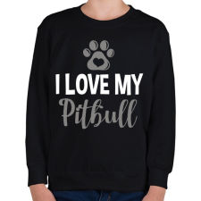 PRINTFASHION i love my pitbull2 - Gyerek pulóver - Fekete gyerek pulóver, kardigán