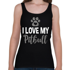 PRINTFASHION i love my pitbull2 - Női atléta - Fekete női trikó