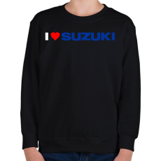 PRINTFASHION I love my Suzuki - Gyerek pulóver - Fekete