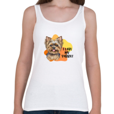 PRINTFASHION I love my yorkie - Női atléta - Fehér