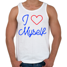 PRINTFASHION I love myself 2 - Férfi atléta - Fehér atléta, trikó