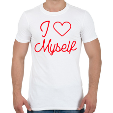 PRINTFASHION I love myself 3 - Férfi póló - Fehér