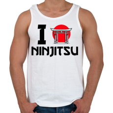 PRINTFASHION I love Ninjitsu - Férfi atléta - Fehér