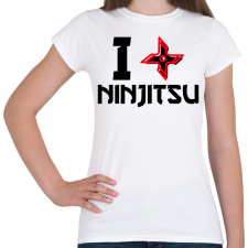 PRINTFASHION I love Ninjutsu - Női póló - Fehér női póló
