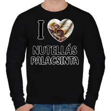 PRINTFASHION I love Nutellás palacsinta - Férfi pulóver - Fekete