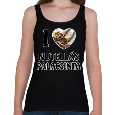 PRINTFASHION I love Nutellás palacsinta - Női atléta - Fekete női trikó