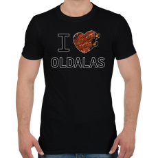 PRINTFASHION I love Oldalas - Férfi póló - Fekete