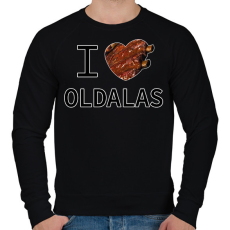 PRINTFASHION I love Oldalas - Férfi pulóver - Fekete