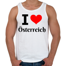PRINTFASHION I love Österreich - Férfi atléta - Fehér atléta, trikó