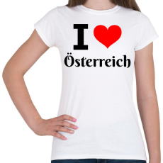 PRINTFASHION I love Österreich - Női póló - Fehér