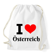 PRINTFASHION I love Österreich - Sportzsák, Tornazsák - Fehér tornazsák