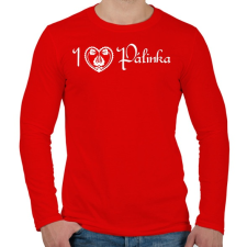 PRINTFASHION I love pálinka - Férfi hosszú ujjú póló - Piros férfi póló