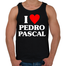 PRINTFASHION I Love Pedro Pascal - Férfi atléta - Fekete atléta, trikó