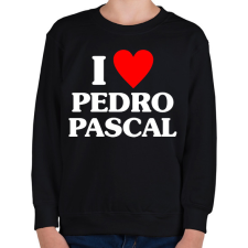 PRINTFASHION I Love Pedro Pascal - Gyerek pulóver - Fekete gyerek pulóver, kardigán