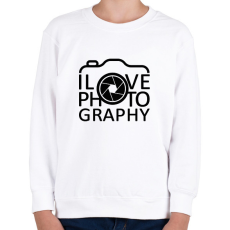 PRINTFASHION I love photography - Gyerek pulóver - Fehér