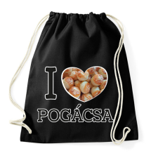 PRINTFASHION I love Pogácsa - Sportzsák, Tornazsák - Fekete tornazsák