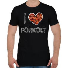 PRINTFASHION I love pörkölt - Férfi póló - Fekete