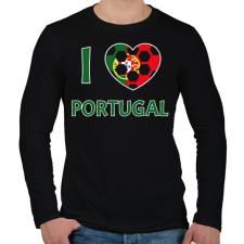 PRINTFASHION I love Portugal - Férfi hosszú ujjú póló - Fekete férfi póló