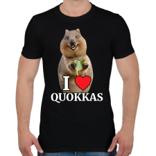 PRINTFASHION I love quakkas! - Férfi póló - Fekete férfi póló