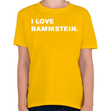 PRINTFASHION I love Rammstein. - Gyerek póló - Sárga gyerek póló