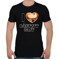 PRINTFASHION I love Rántott sajt - Férfi póló - Fekete
