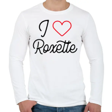PRINTFASHION I love Roxette 2 - Férfi hosszú ujjú póló - Fehér
