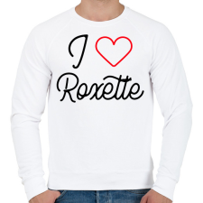 PRINTFASHION I love Roxette 2 - Férfi pulóver - Fehér férfi pulóver, kardigán
