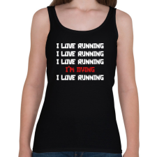 PRINTFASHION I love running - Női atléta - Fekete női trikó