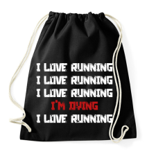 PRINTFASHION I love running - Sportzsák, Tornazsák - Fekete tornazsák