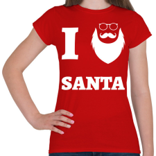 PRINTFASHION I Love Santa - Női póló - Piros női póló