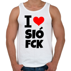 PRINTFASHION I love SióFCK - Férfi atléta - Fehér