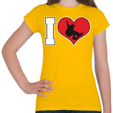 PRINTFASHION I love skatein - Női póló - Sárga női póló