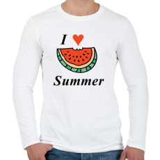 PRINTFASHION i love summer - Férfi hosszú ujjú póló - Fehér