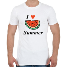 PRINTFASHION i love summer - Férfi póló - Fehér férfi póló