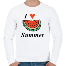 PRINTFASHION i love summer - Férfi pulóver - Fehér férfi pulóver, kardigán