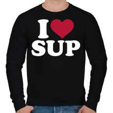 PRINTFASHION I love SUP! - Férfi pulóver - Fekete