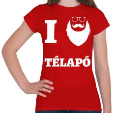 PRINTFASHION I Love Télapó - Női póló - Piros