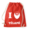 PRINTFASHION I Love Télapó - Sportzsák, Tornazsák - Piros