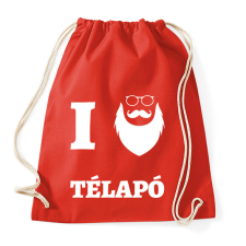 PRINTFASHION I Love Télapó - Sportzsák, Tornazsák - Piros tornazsák