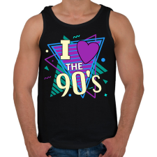 PRINTFASHION I love the 90's - Férfi atléta - Fekete atléta, trikó