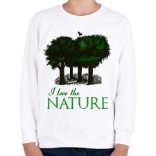 PRINTFASHION i love the nature - Gyerek pulóver - Fehér gyerek pulóver, kardigán