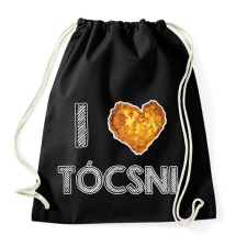 PRINTFASHION I love tócsni - Sportzsák, Tornazsák - Fekete tornazsák