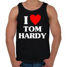 PRINTFASHION I LOVE TOM HARDY - Férfi atléta - Fekete