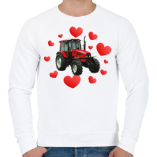 PRINTFASHION I love Traktor - Férfi pulóver - Fehér férfi pulóver, kardigán