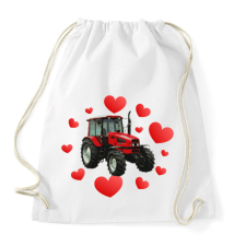 PRINTFASHION I love Traktor - Sportzsák, Tornazsák - Fehér tornazsák
