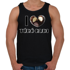 PRINTFASHION I love Túró rudi - Férfi atléta - Fekete