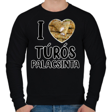 PRINTFASHION I love Túrós palacsinta - Férfi pulóver - Fekete férfi pulóver, kardigán