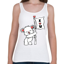 PRINTFASHION I LOVE U - Női atléta - Fehér női trikó