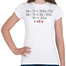 PRINTFASHION I love u - Női póló - Fehér női póló